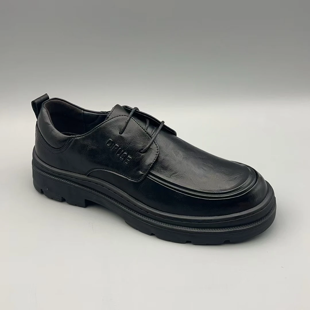 夏季新款轻质厚底圆头系带男士板鞋43122131