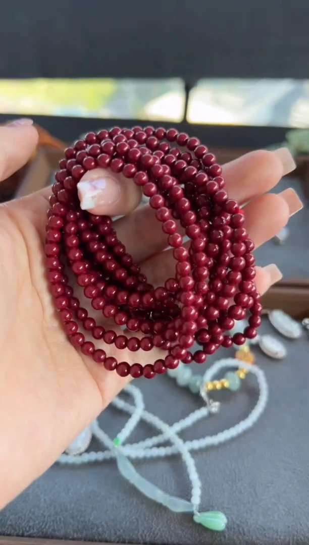 【闪购商品】翡翠手串未镶嵌朱砂多样性发一买断