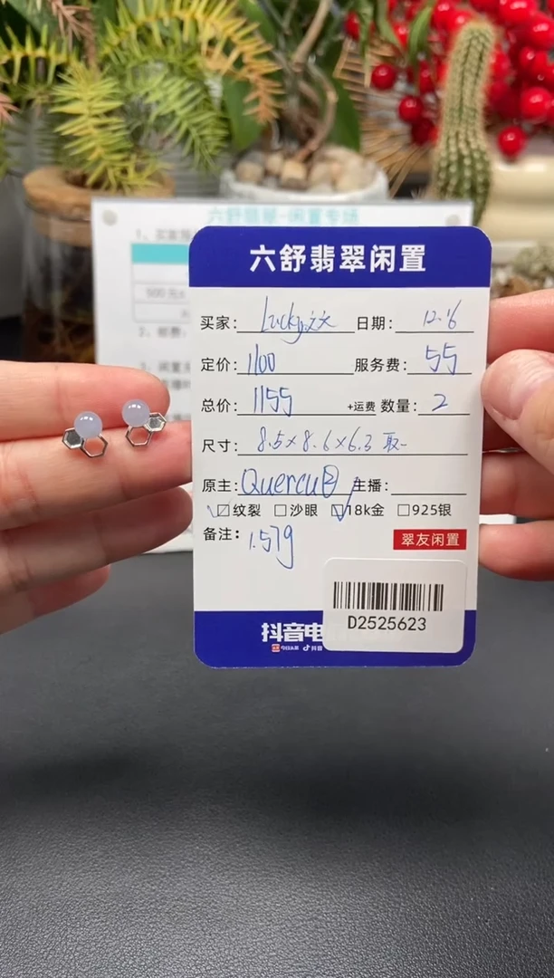 18K金镶嵌翡翠耳饰?****✨D2525623