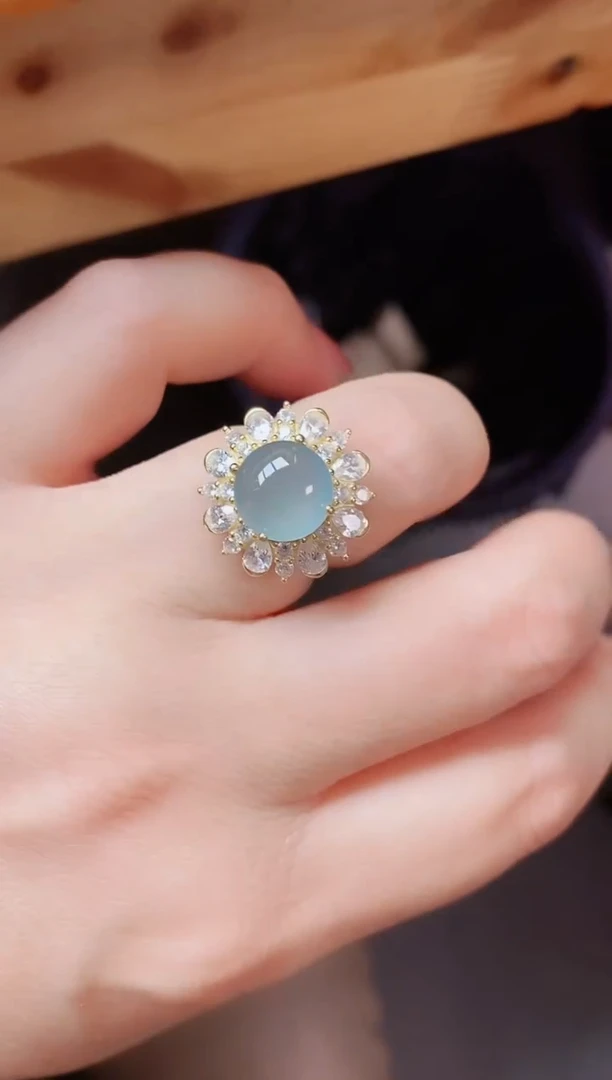 【闪购商品】翡翠戒指银S925镶嵌5232323