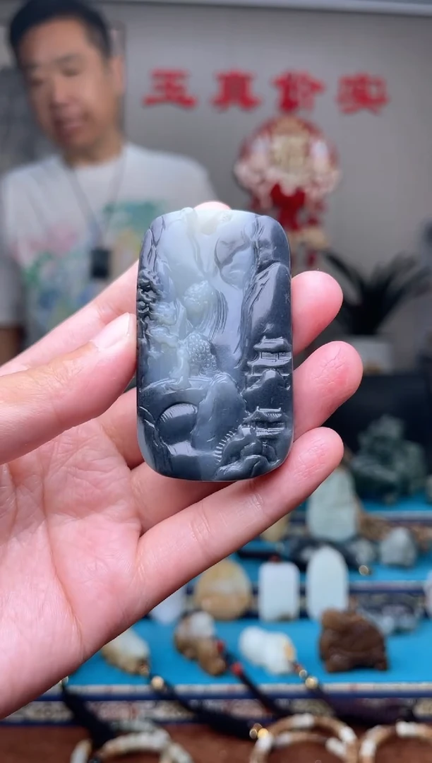 和田玉未镶嵌挂件1