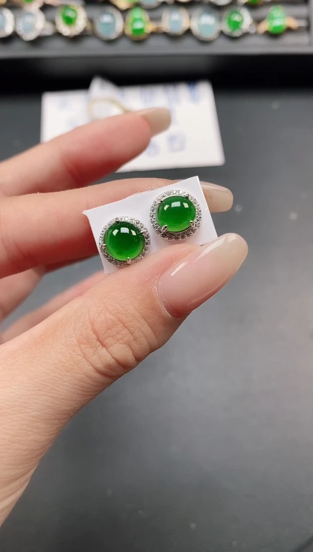 银S925镶嵌戒指翡翠11