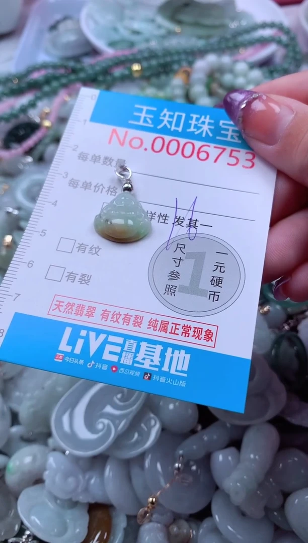 翡翠未镶嵌吊坠(不含链)6753