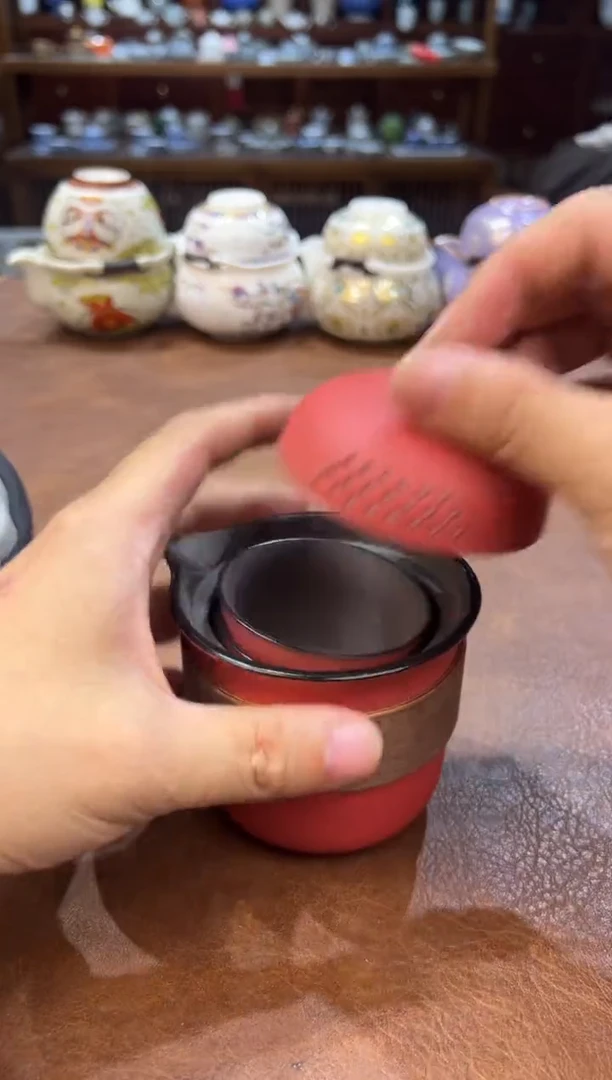 真的很便宜超好看会开片的旅行茶具