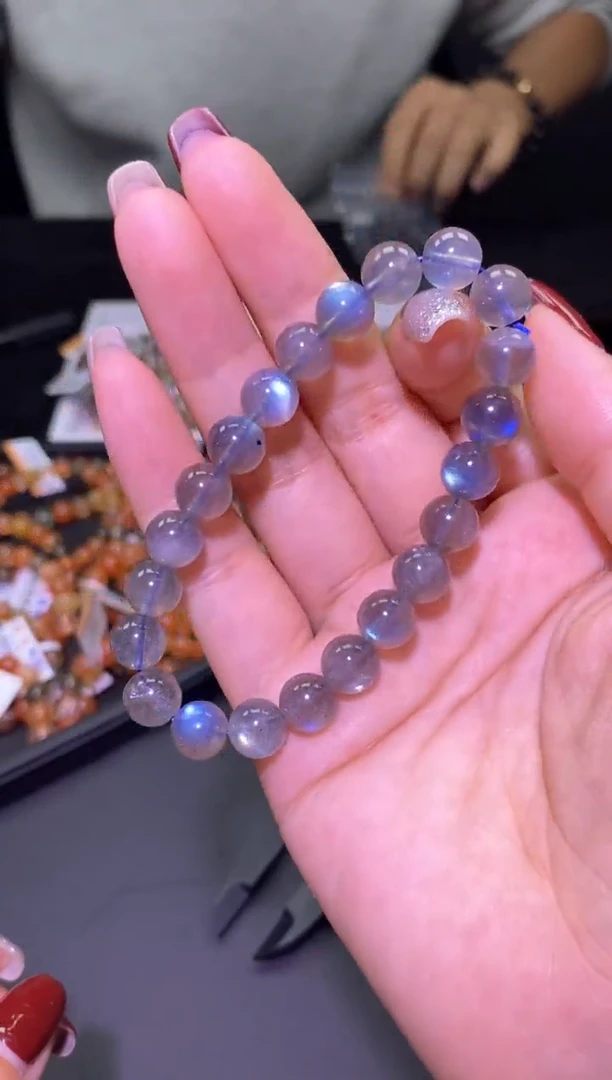 未镶嵌手链长石灰月光-A13-多样性发其一