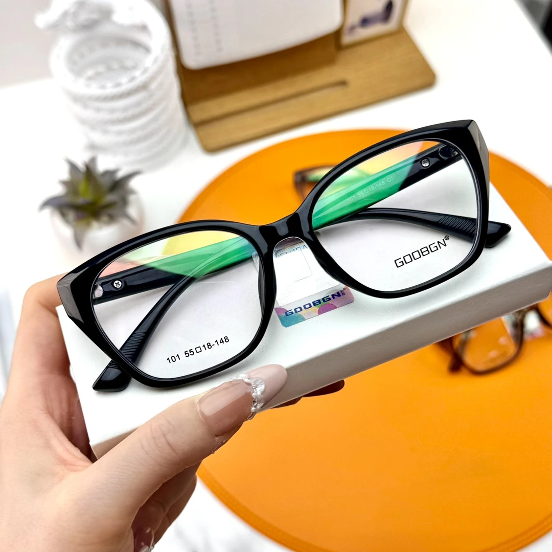 TR材质舒服平光复古防蓝光眼镜