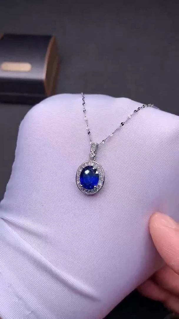 【闪购商品】蓝宝石颈饰银S925镶嵌.......