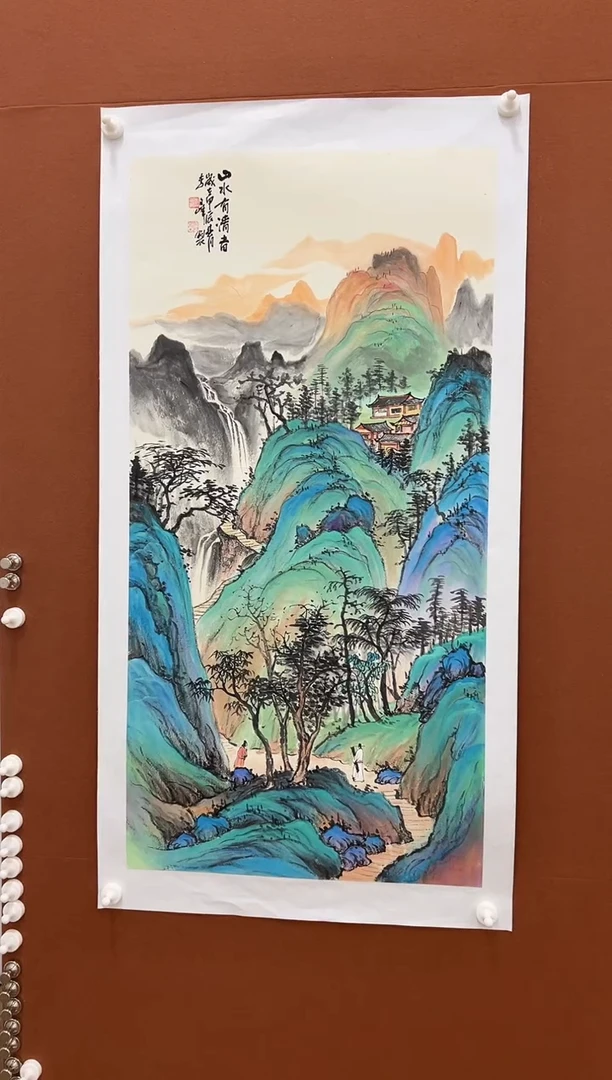 国画李文峰三尺整张山水