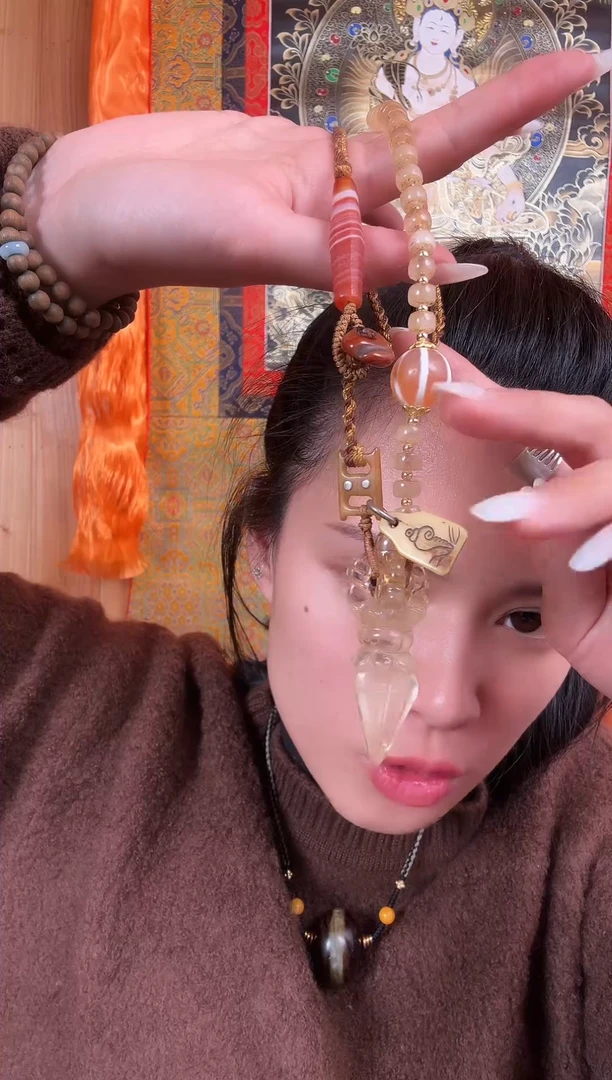 铁合金花岗石藏式风格珠串