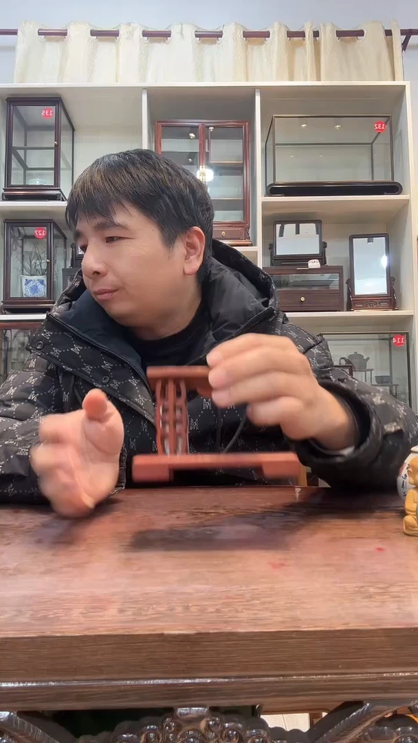 花梨木类木头款慧***语445摆件