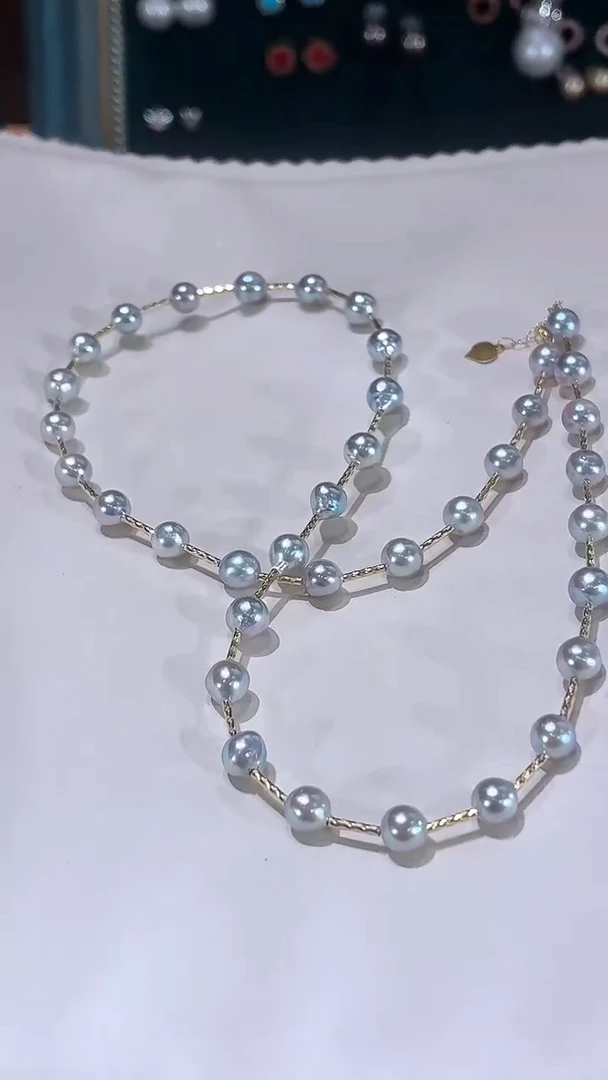 海水珍珠18K金镶嵌颈饰项链