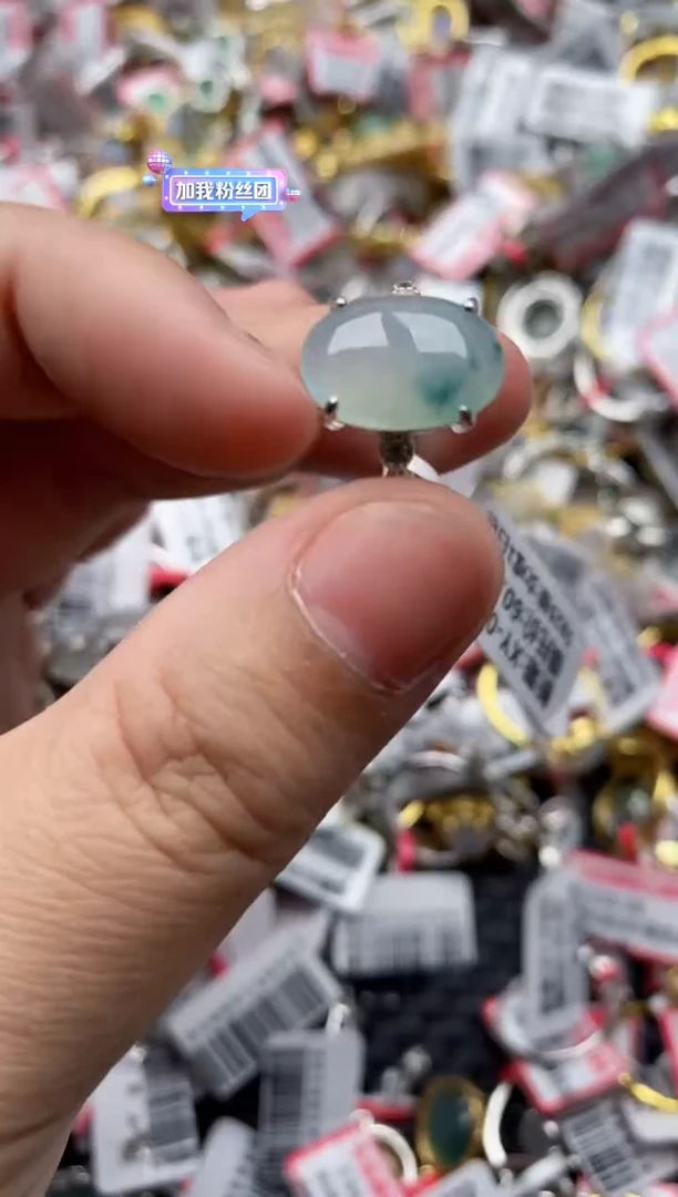 【闪购商品】翡翠戒指银S925镶嵌222222---7