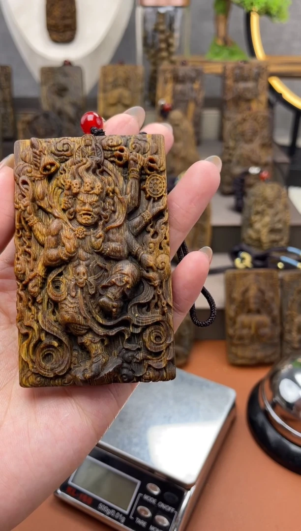 木木雕款芽庄 大黑天8cm送养香瓶