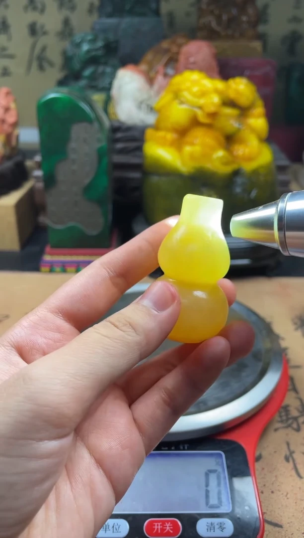 寿山石印石高山晶葫芦圆章 如意