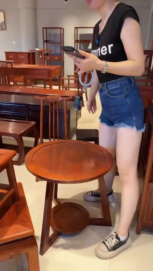 花梨木类成套家具刺猬紫檀圆几