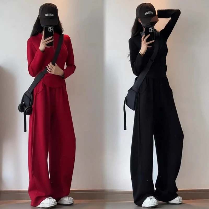 跑步广场舞运动套装女春秋新款时尚洋气长袖卫衣休闲裤气质两件套