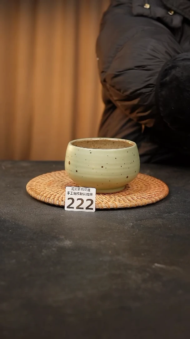 【闪购商品】瓷片222泥泥手工花盆口8