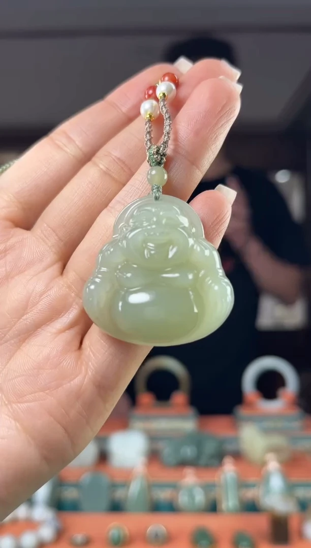 颈饰未镶嵌和田玉佩佩35mm左右