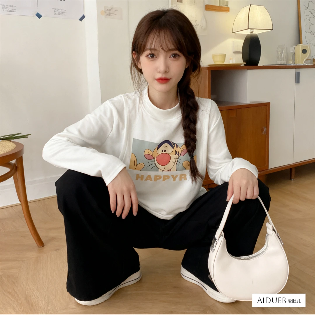 加绒加厚哺乳期孕妇保暖内衣打底衫秋冬季内搭秋衣母乳时尚上衣服