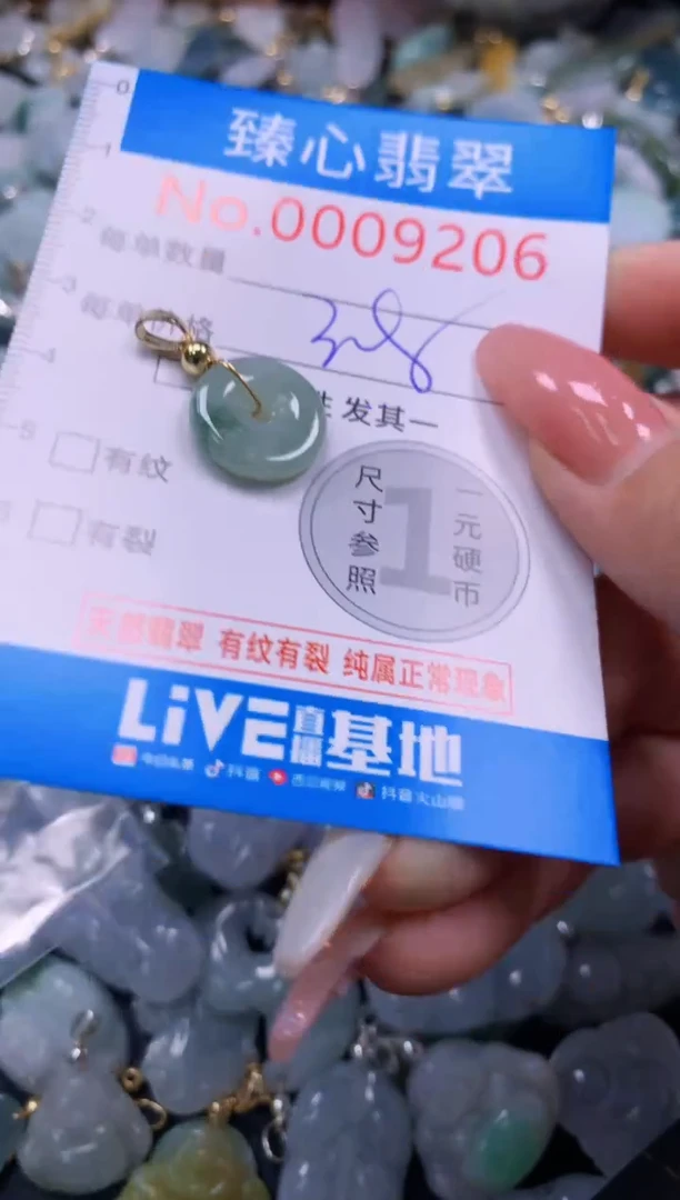 翡翠未镶嵌颈饰9206