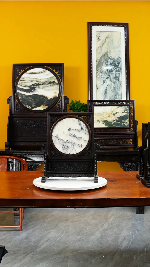 石材云石摆件家居摆件直播间