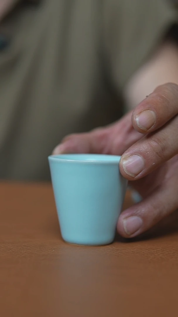 瓷片仿古宋臻纯手小可乐杯