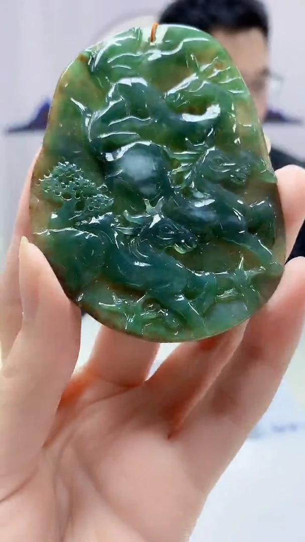 【闪购商品】定制翡翠未镶嵌5153zm-毛货挂件165