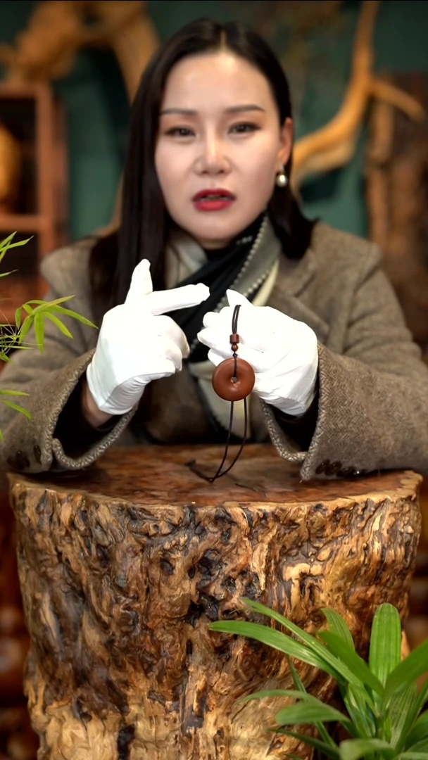木雷击枣木平安扣