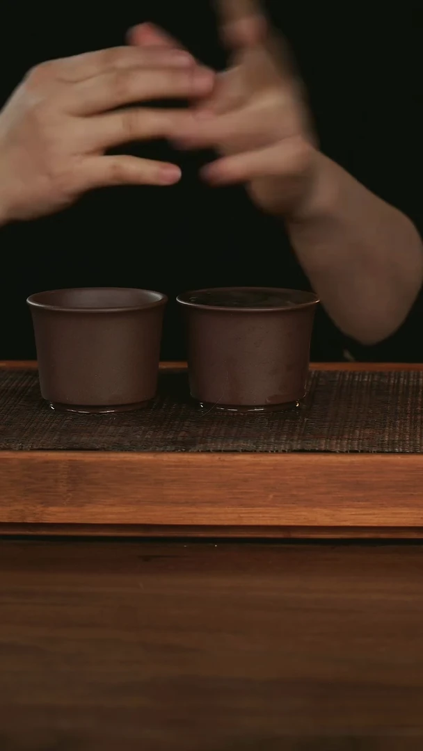 【闪购商品】紫砂茶杯 黑墩头原矿手工紫砂杯  对杯