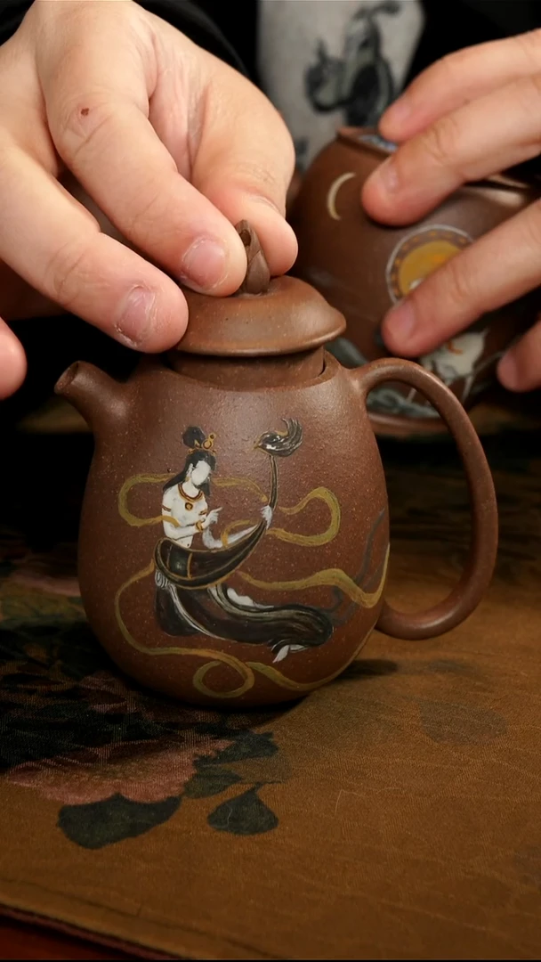 茶壶紫砂郭**蜜段泥敦煌壶