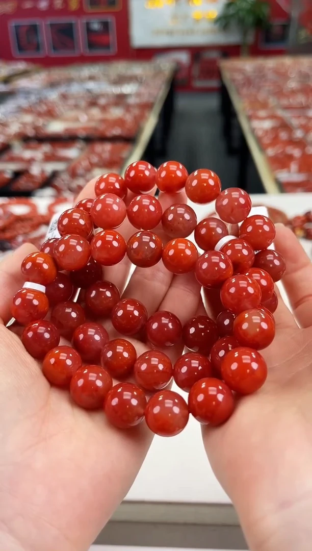南红玛瑙瓦西手串13+未镶嵌（多样式发其一）