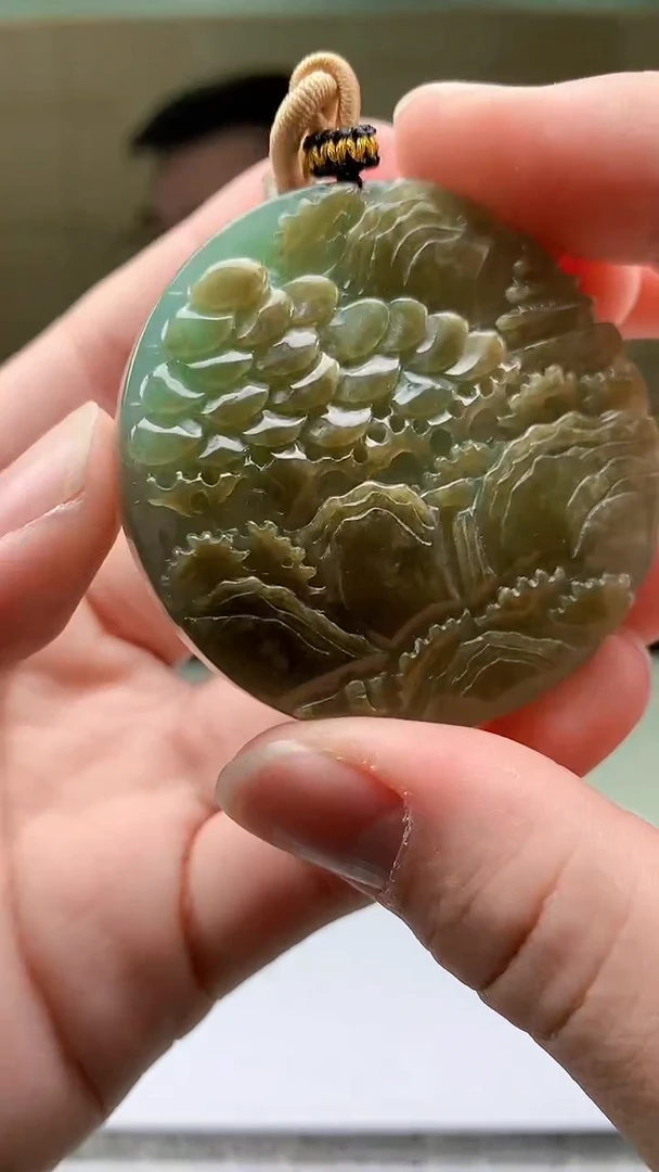 【闪购商品】定制翡翠未镶嵌5152bb-毛货挂件31