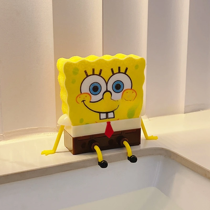 可爱洗碗海绵刷碗洗碗布百洁布吸水海绵宝宝块多功能家用沥水挂式