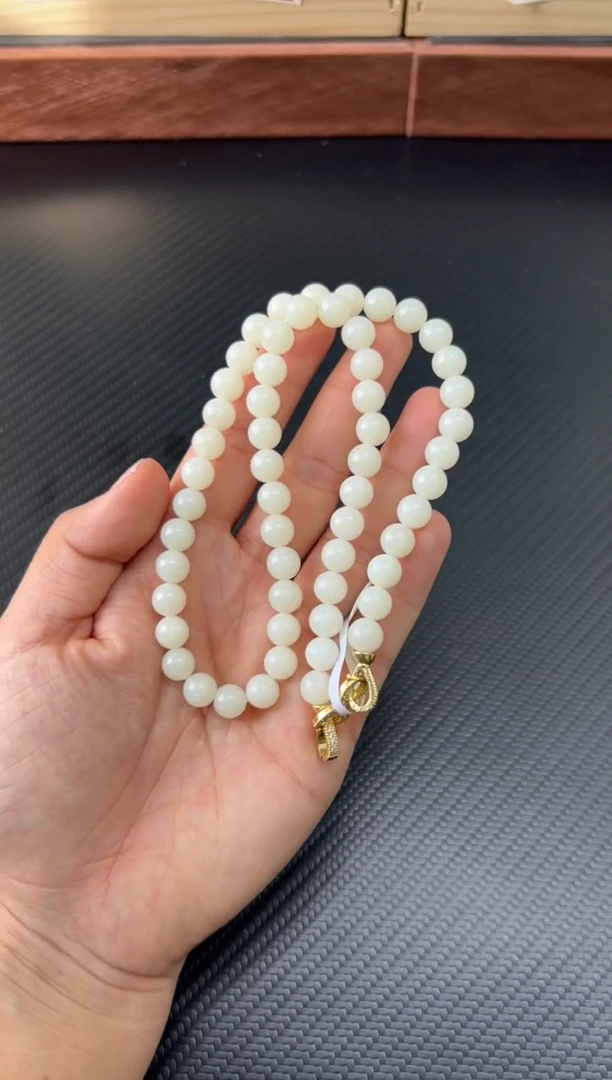 未镶嵌手串和田玉且末微色差米达卡8s