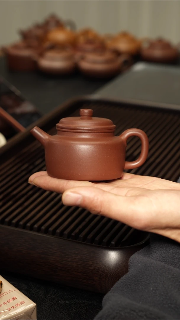 茶壶紫砂福利价单品半手精工德钟壶160cc台西黑泥