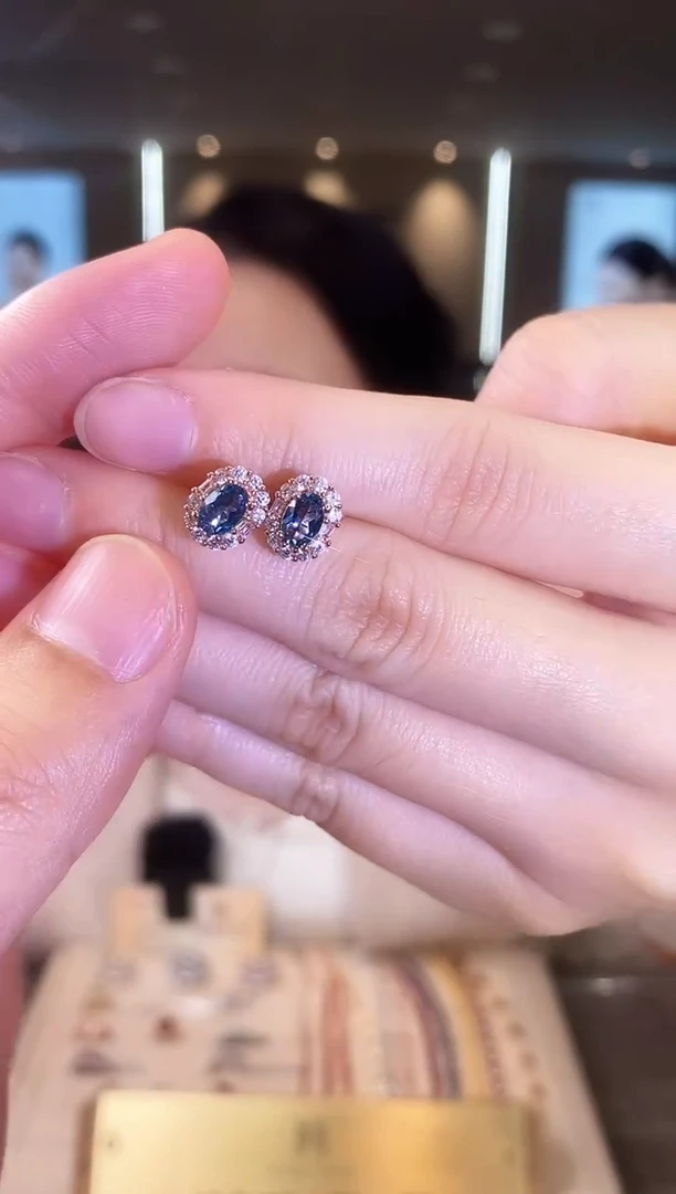 【闪购商品】托帕石耳饰银S925镶嵌05