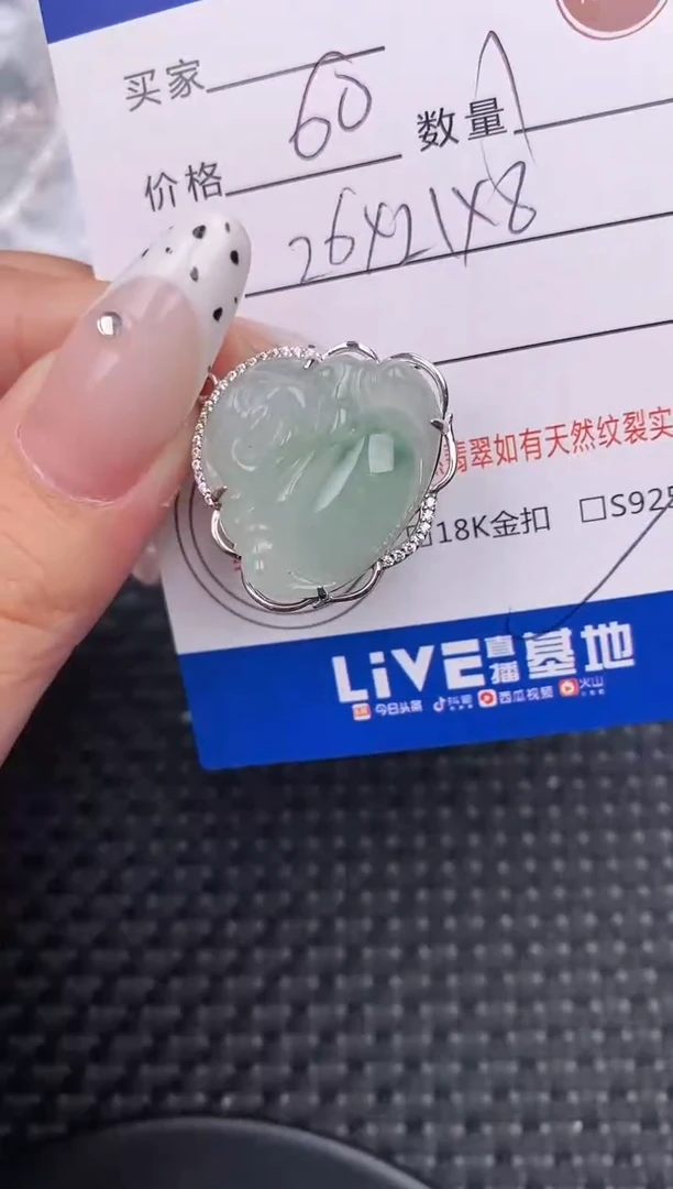 翡翠银S925镶嵌颈饰·