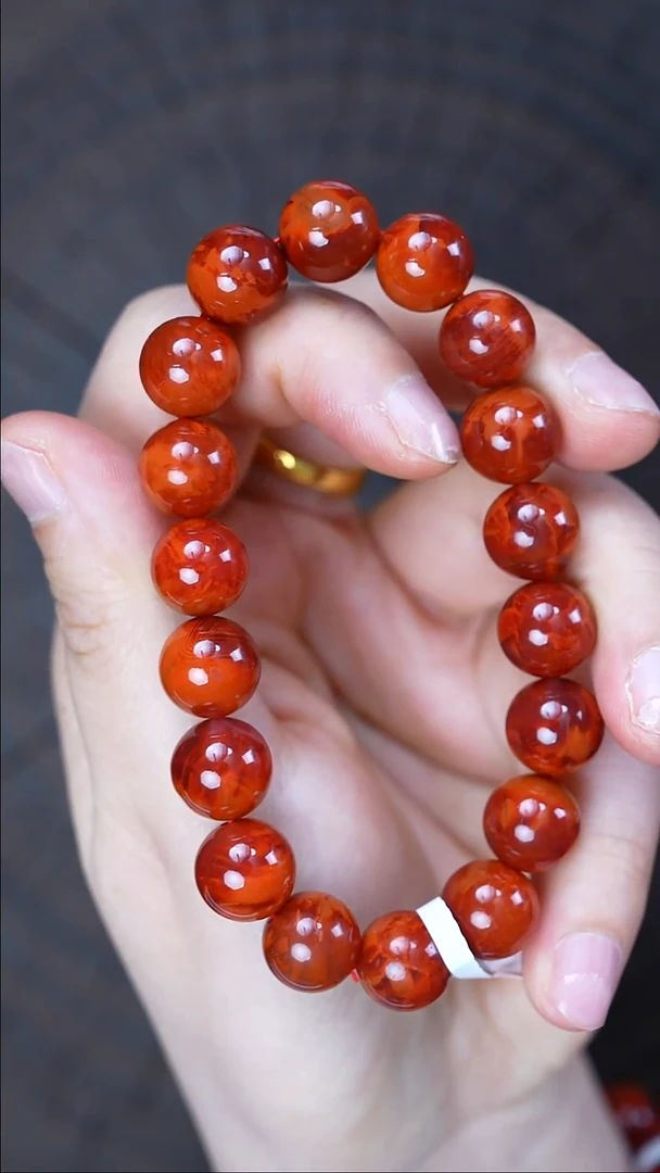未镶嵌手串南红玛瑙无胶无裂瓦西原矿11mm+35g1102