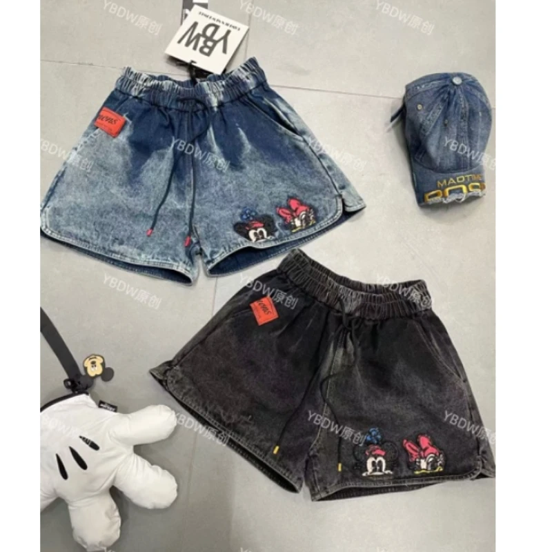 【帅姐欧货优选】春季新款时尚百搭显瘦米奇短裤Y9158