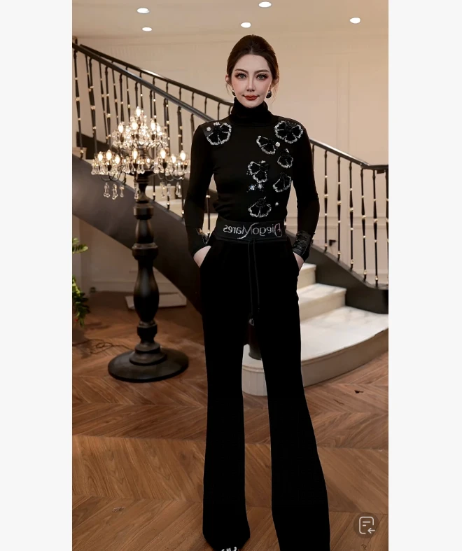 【FUNANI】 轻奢法式高级感重工原创设计感 裤子 X2531008B