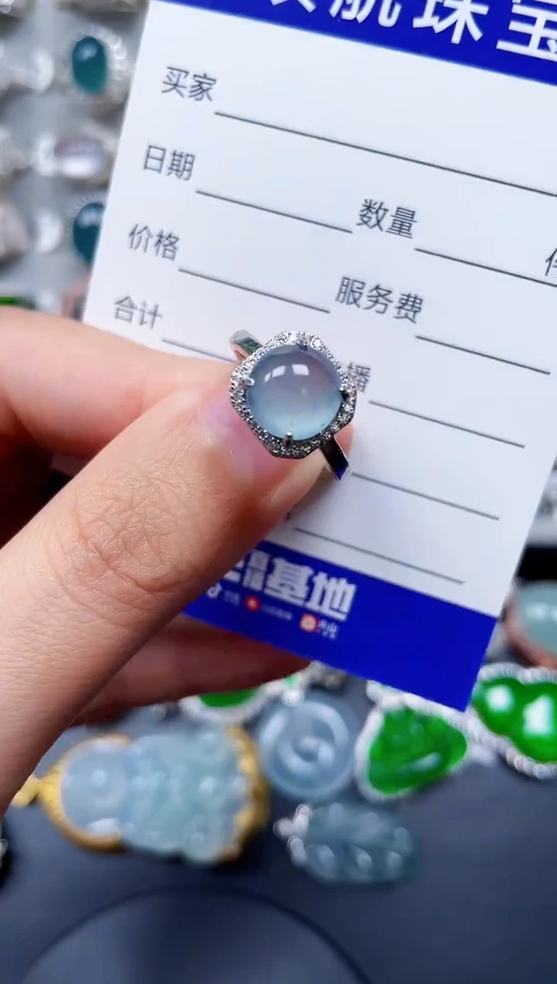 【闪购商品】翡翠戒指银S925镶嵌0518
