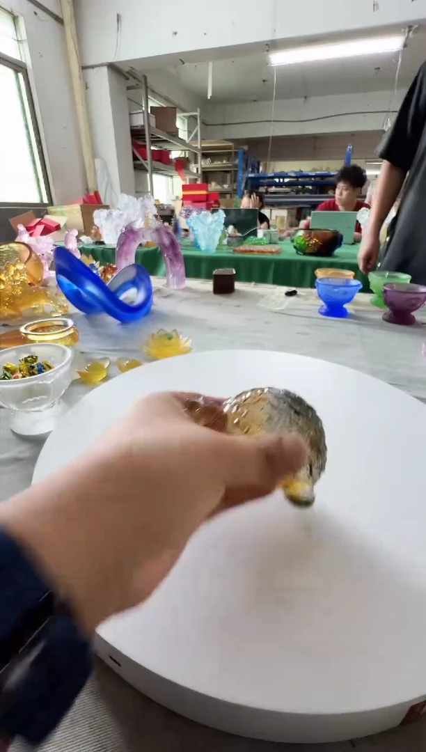 琉璃手工艺品古法琉璃金钱龟