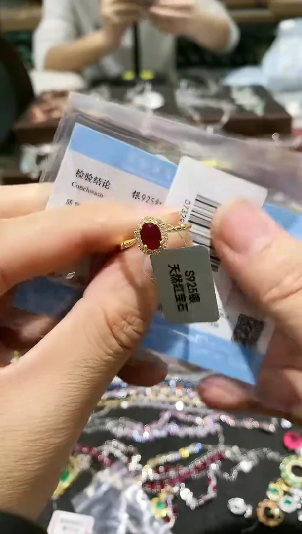 【闪购商品】红宝石戒指银S925镶嵌戒指