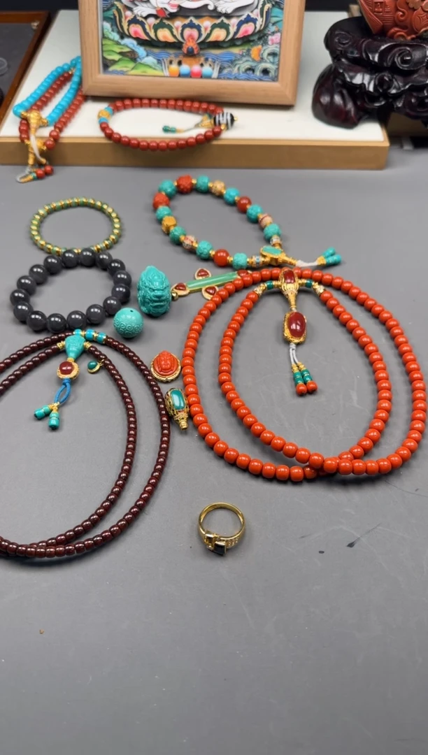 【闪购商品】南红玛瑙配饰配饰18K金镶嵌配饰配饰