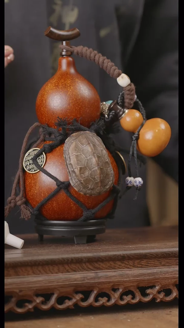 【闪购商品】109号精品天然大漆工艺防渗内胆酒葫芦~