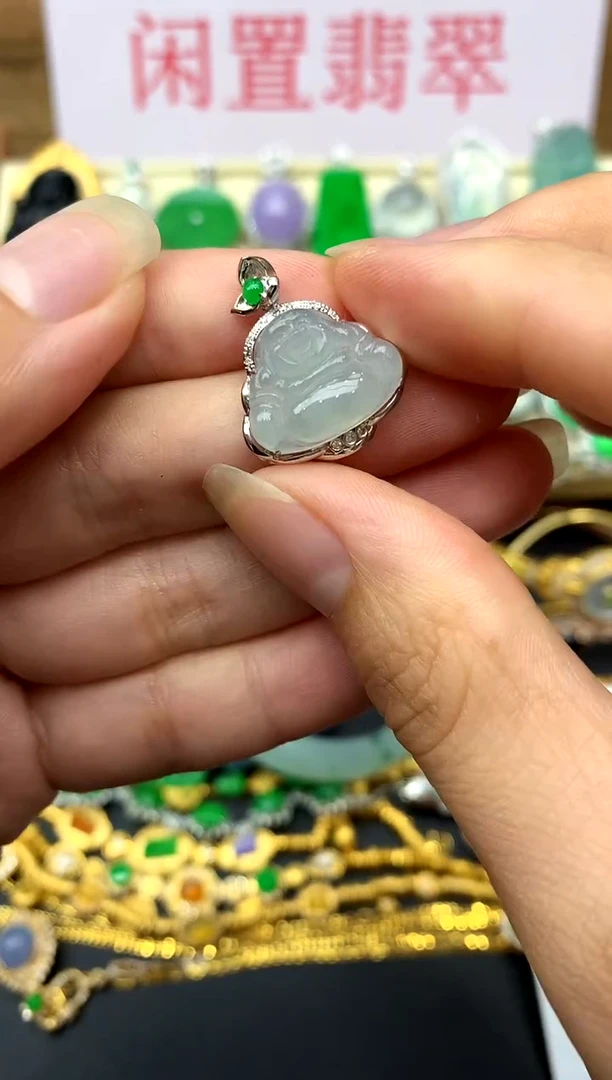 翡翠18K金镶嵌颈饰179-中国好珍宝