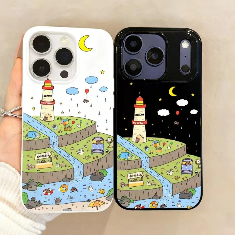 灯塔小动物适用苹果iPhone17plus/16promax手机壳15/14/13果冻壳x