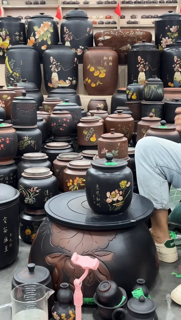 罐瑕疵茶叶罐 彩填冬瓜 535