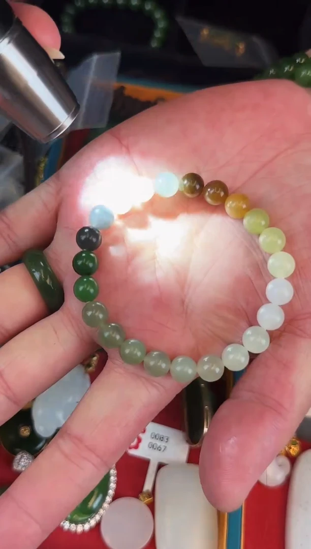 未镶嵌手串和田玉卡8多宝