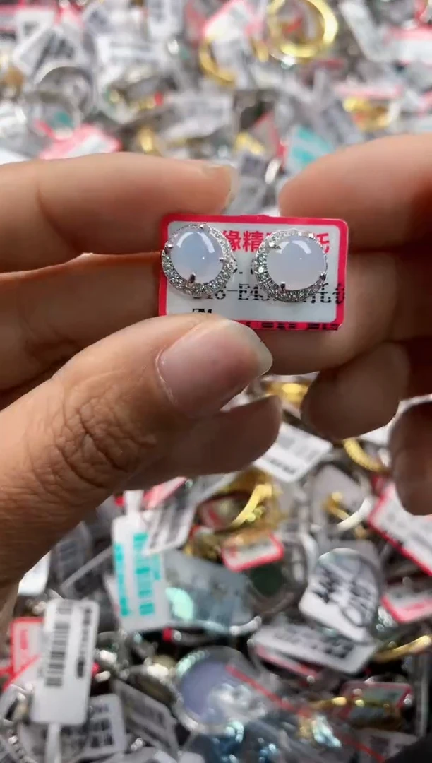 银S925镶嵌戒指翡翠999   51